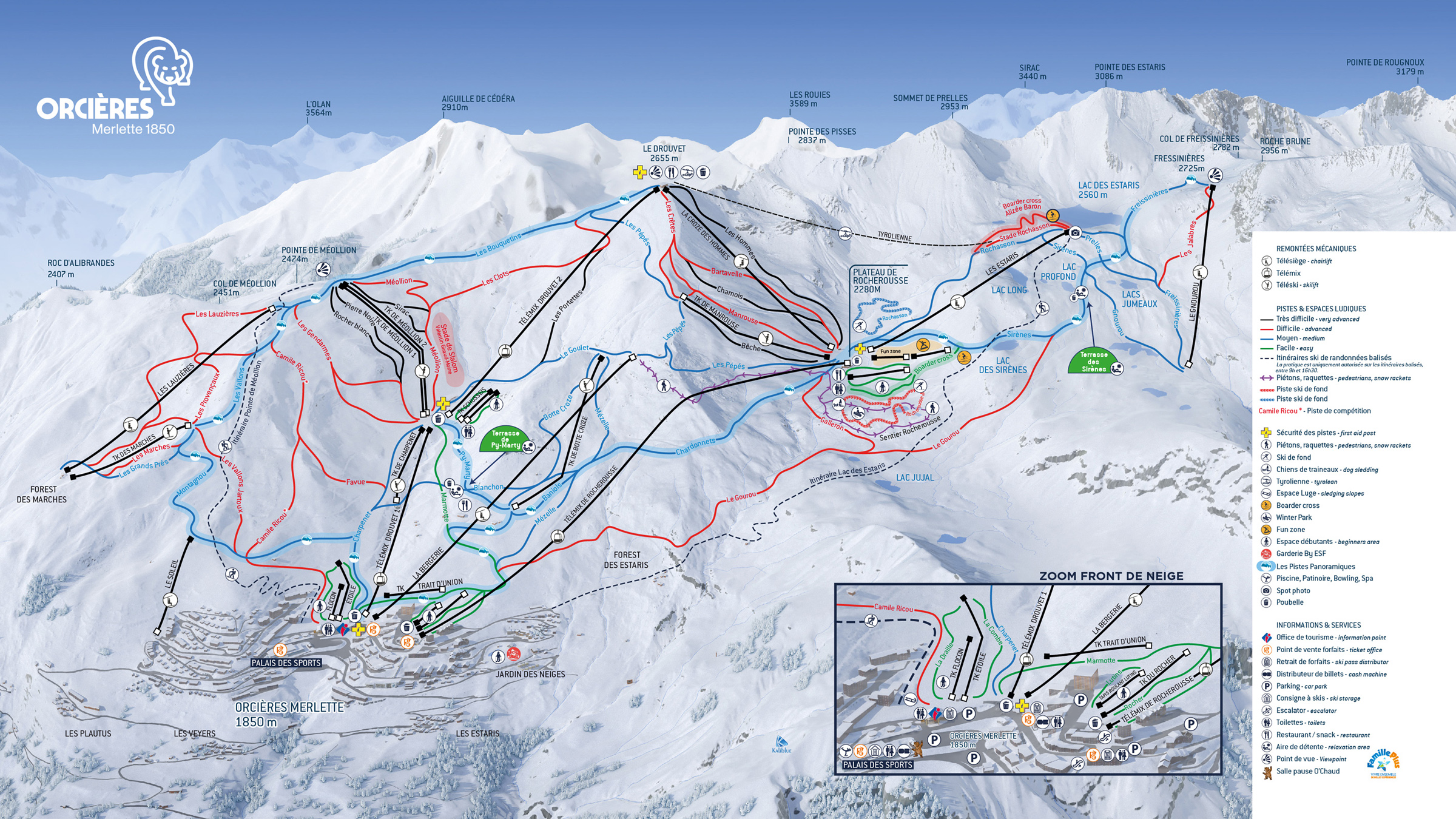 Orcieres Piste / Trail Map