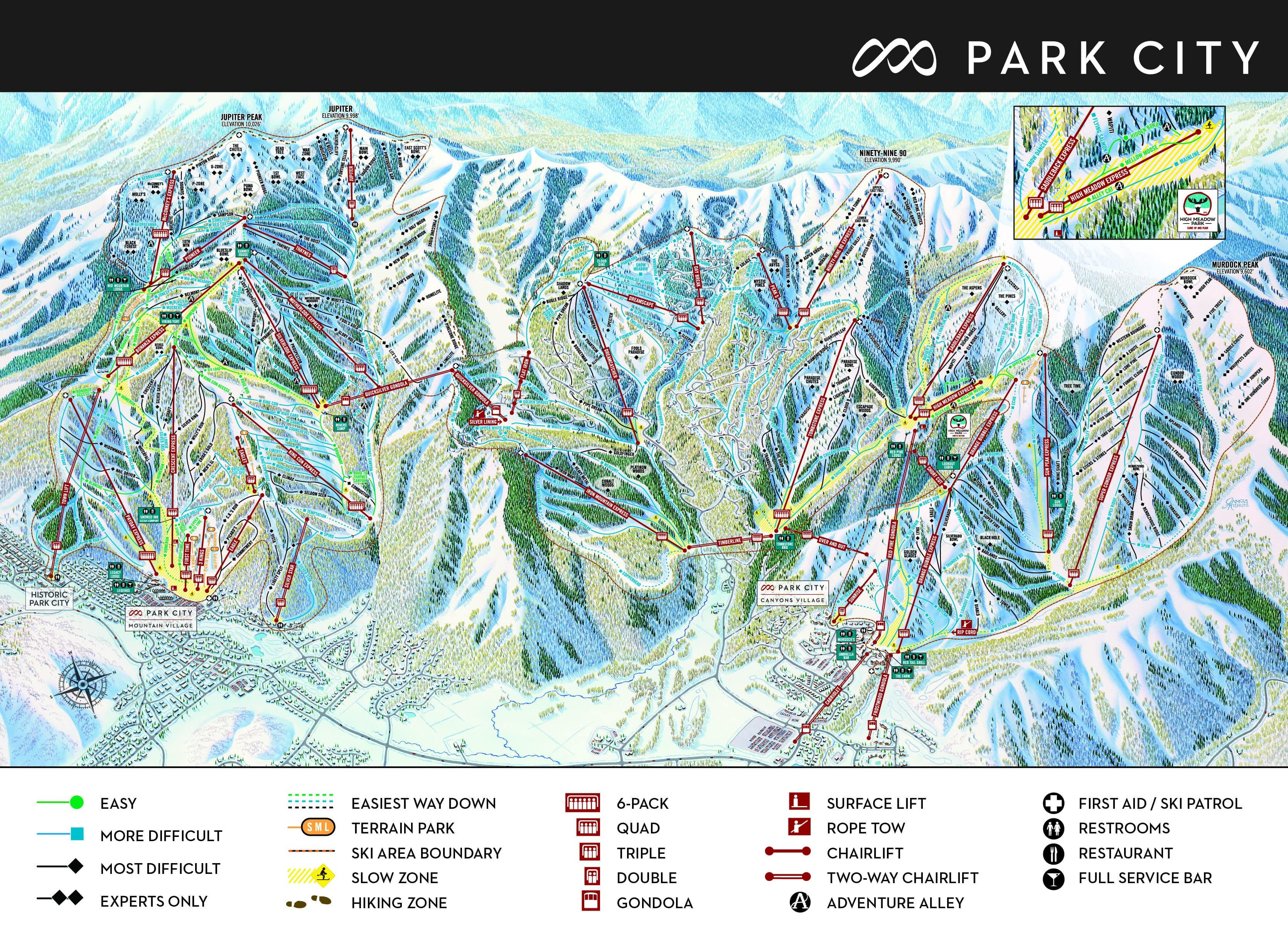 Park City Piste / Trail Map
