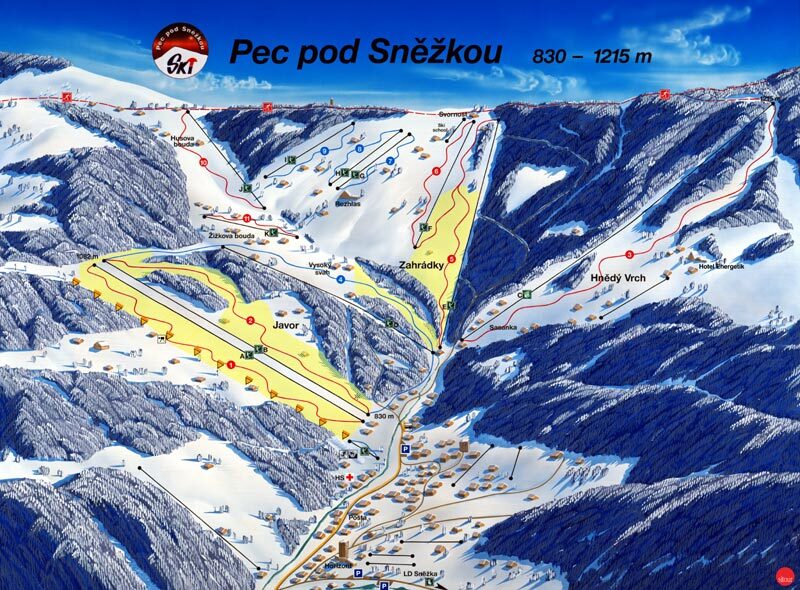 Pec pod Sněžkou Piste / Trail Map