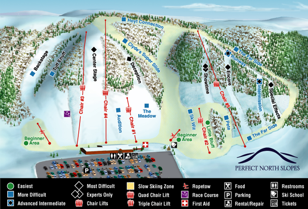 Perfect North Slope Piste Map / Trail Map