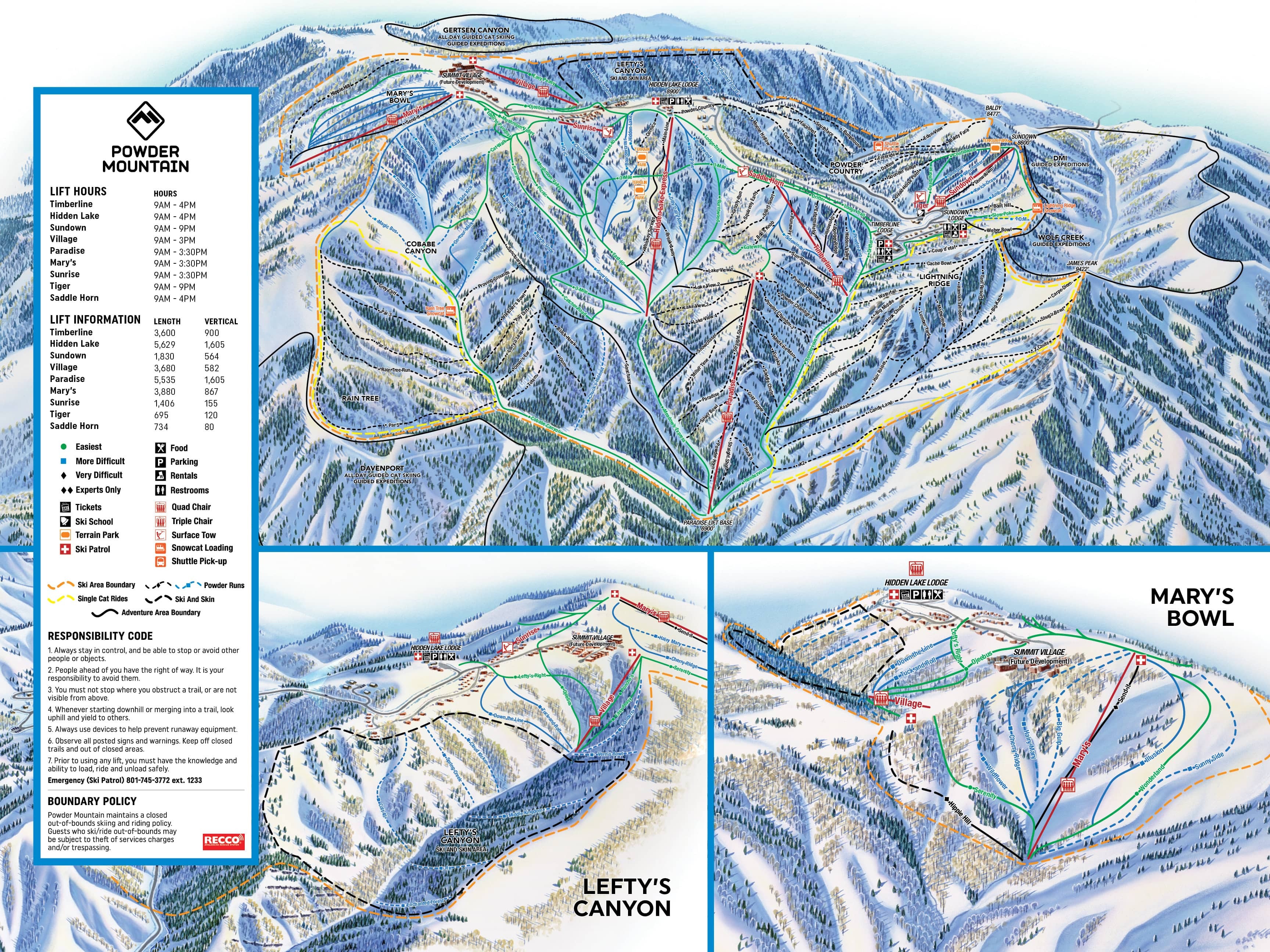 Powder Mountain Ski Resort Guide, Location Map & Powder Mountain ski