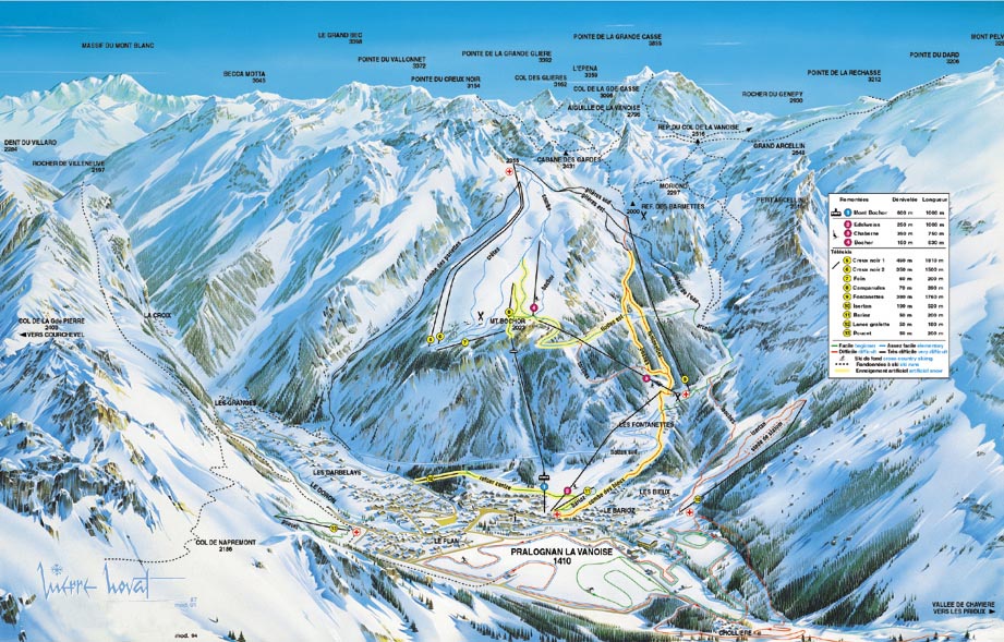 Pralognan La Vanoise Piste / Trail Map