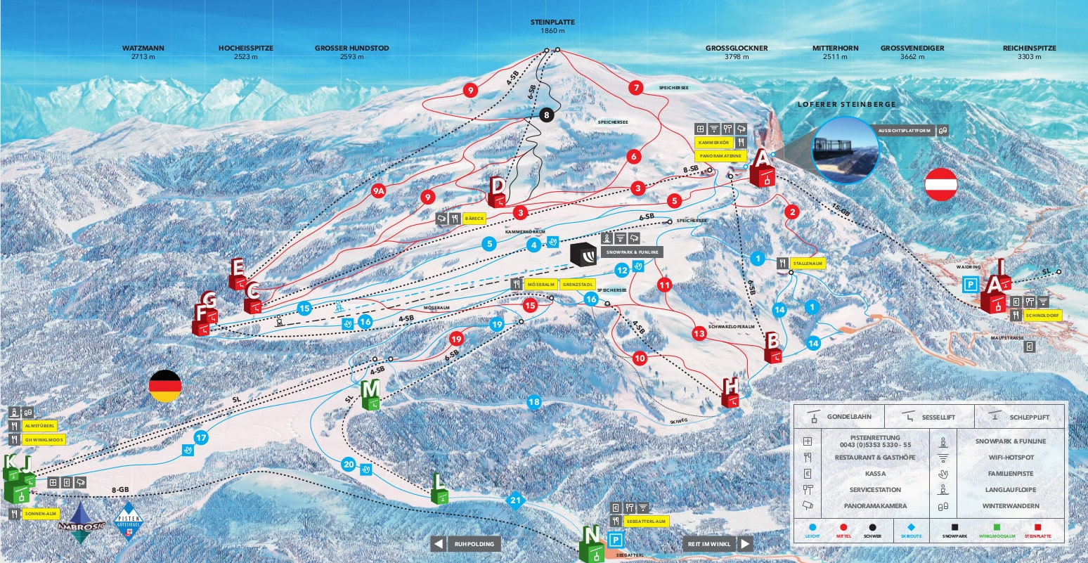 Reit im Winkl Piste / Trail Map
