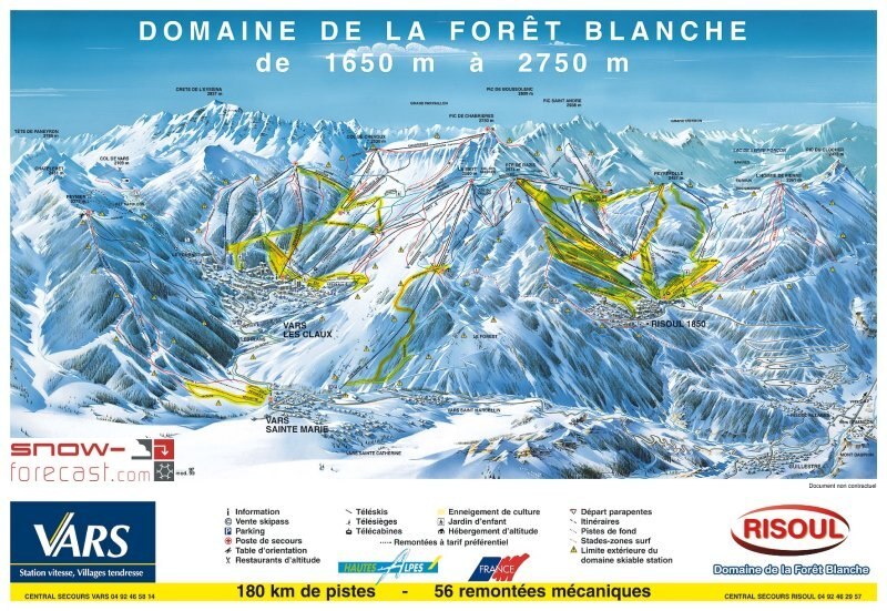 Risoul Piste / Trail Map