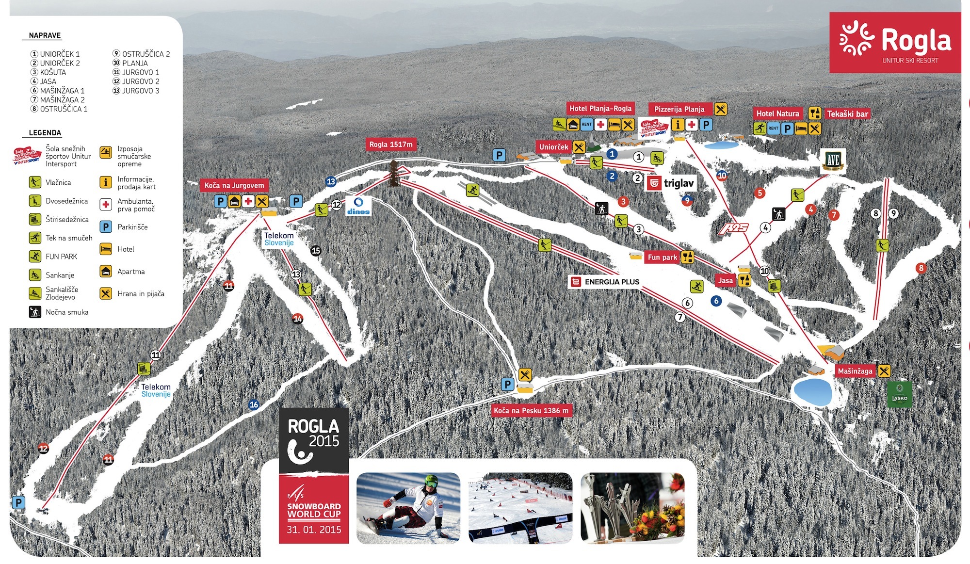 Rogla Piste / Trail Map