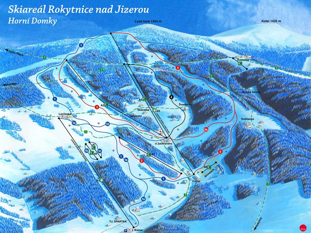 Rokytnice nad Jizerou Piste / Trail Map