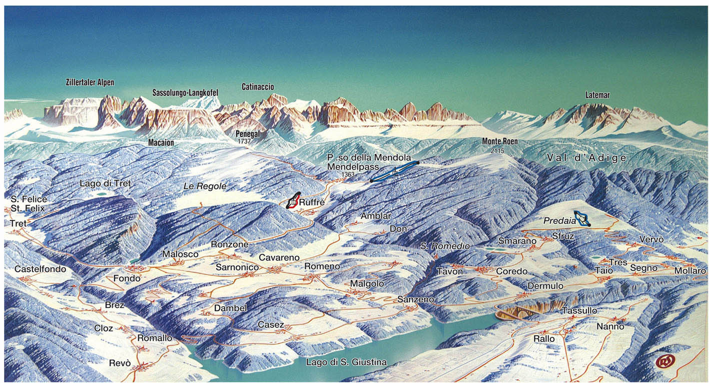 Ruffrè Piste / Trail Map
