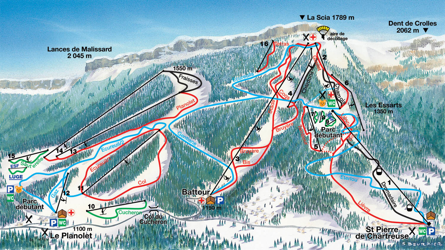 Saint Pierre De Chartreuse Piste / Trail Map