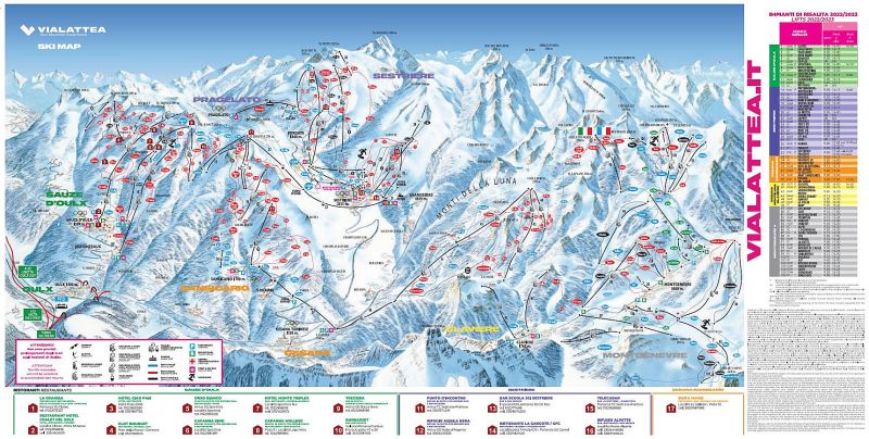 San Sicario (Via Lattea) Piste / Trail Map