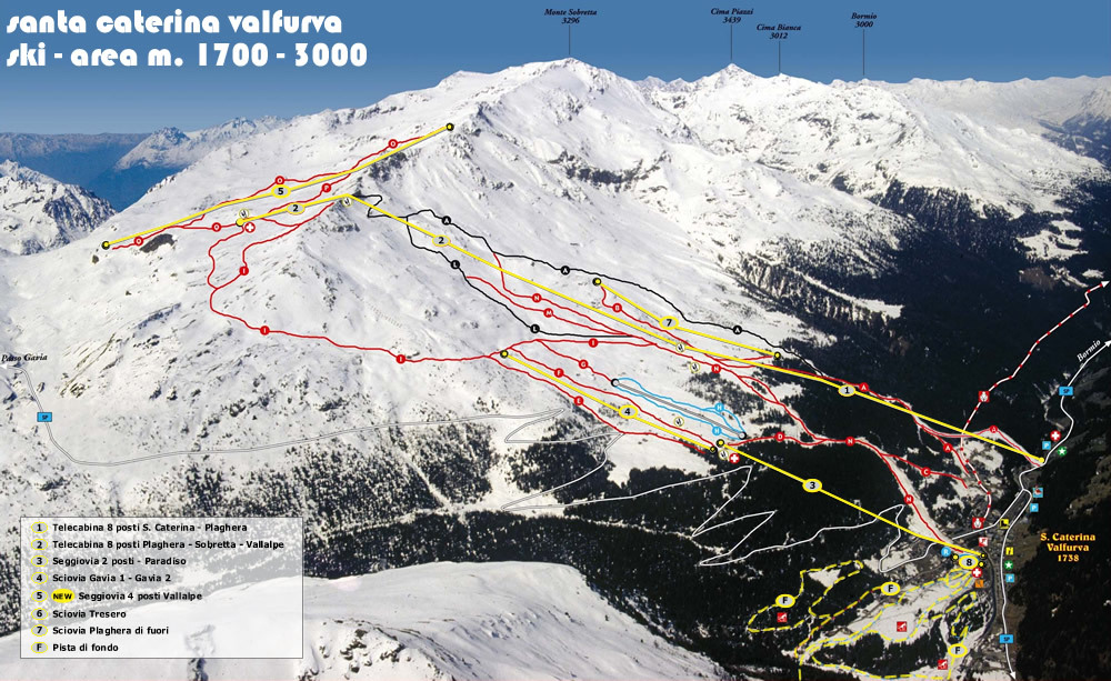 Santa Caterina Valfurva Piste / Trail Map