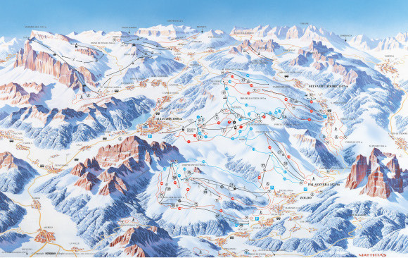 Selva di Cadore Piste / Trail Map