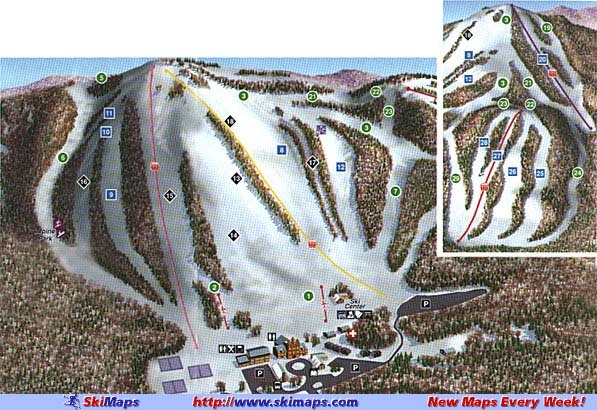Schuss Mountain Trail Map Shanty Creek Piste Map / Trail Map