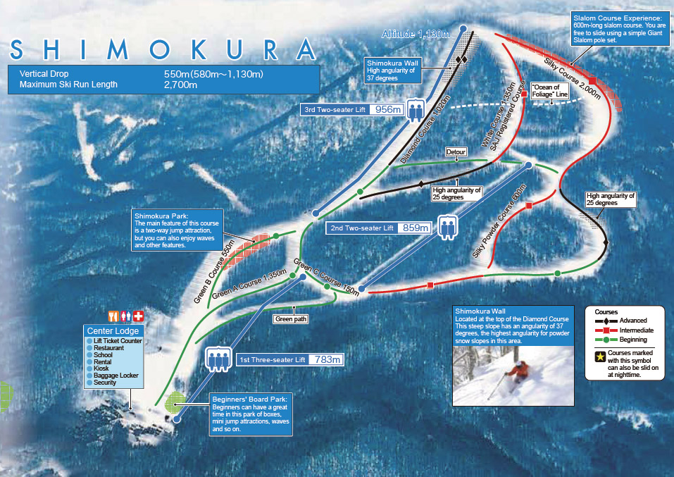 Shimokura Piste / Trail Map
