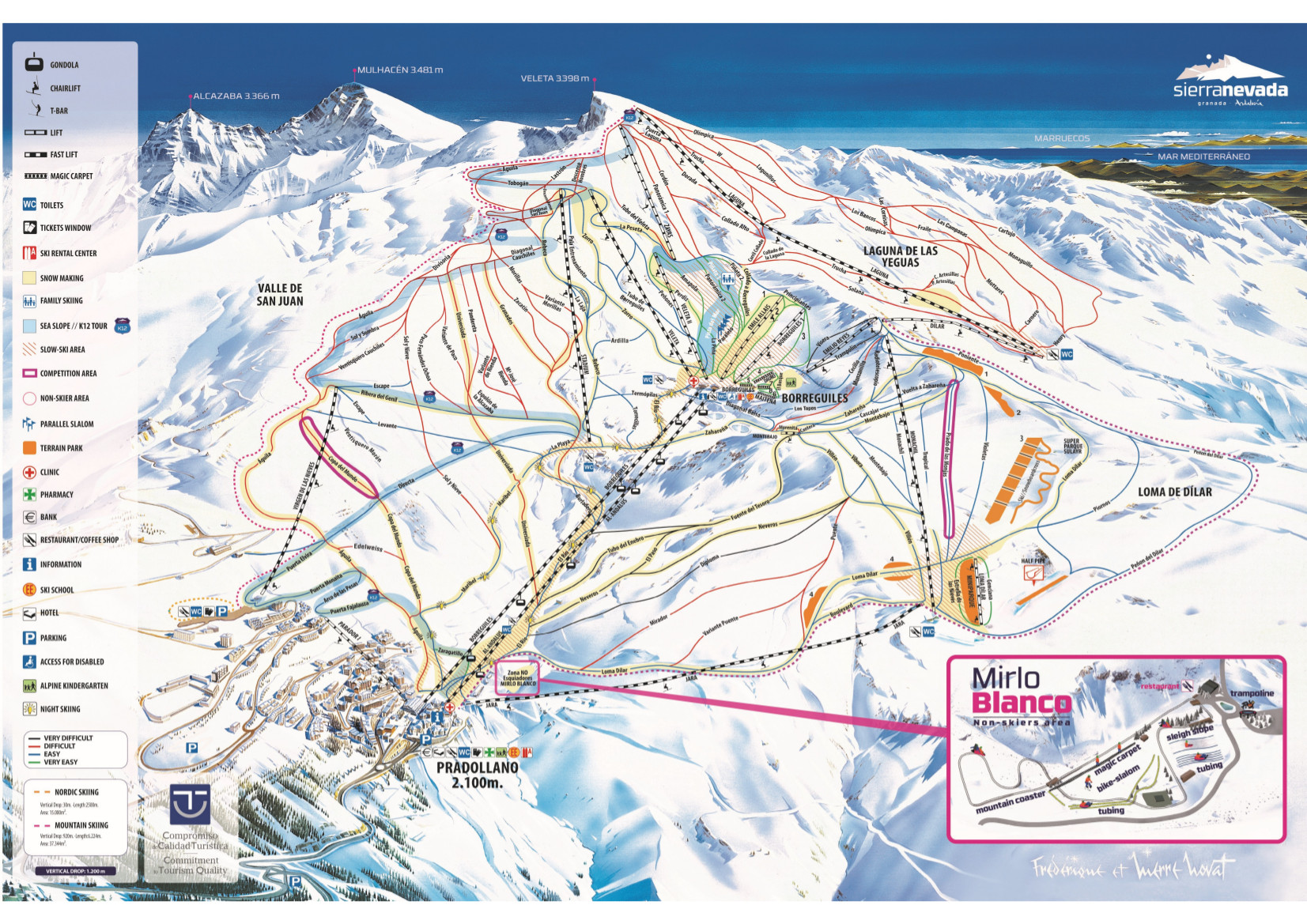 sierra nevada piste map Sierra Nevada Piste Map Trail Map