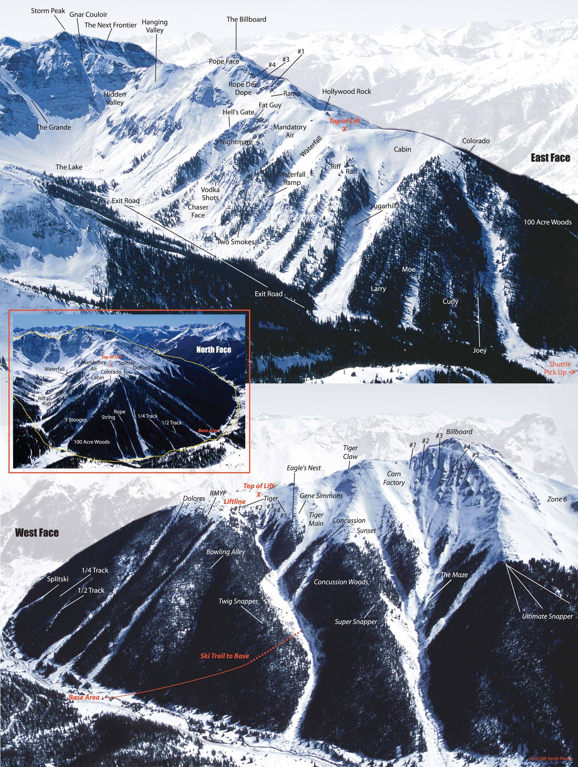 Silverton Mountain Piste / Trail Map