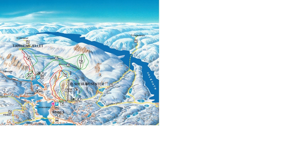 Sirdal Piste / Trail Map