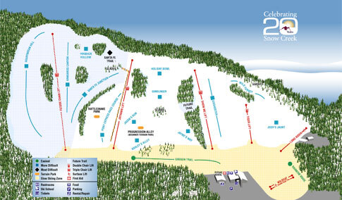 Snow Creek Piste / Trail Map