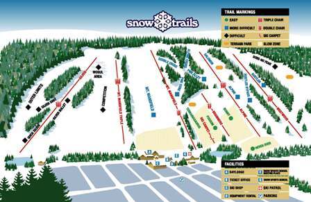 Snow Trails Trail Map Snow Trails Piste Map / Trail Map