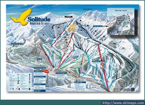 Solitude Mountain Trail Map Solitude Piste Map / Trail Map