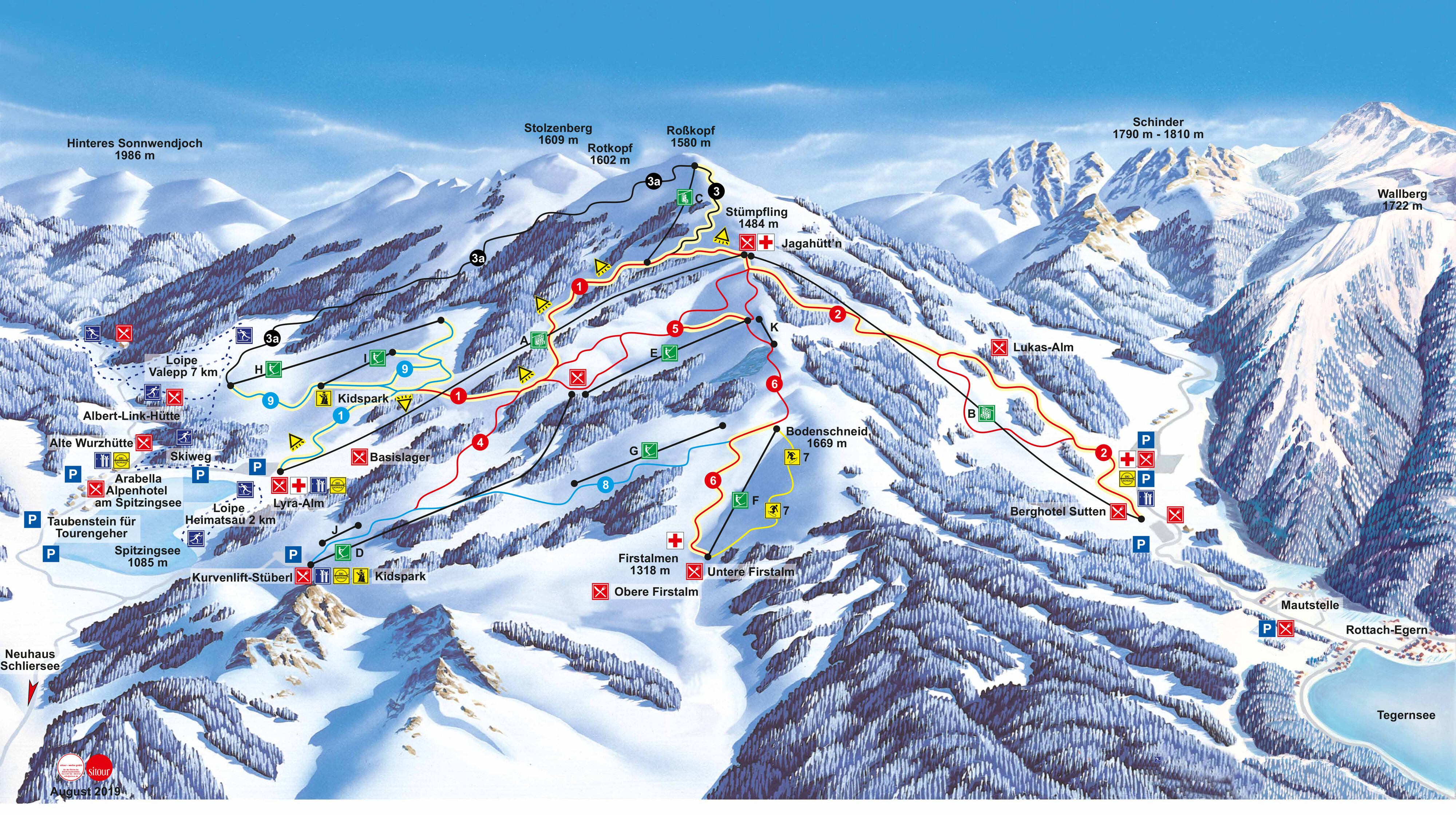 Spitzingsee Piste Map / Trail Map