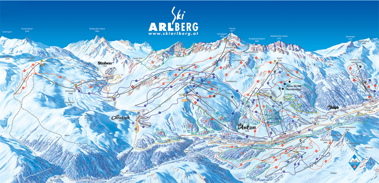 St. Christoph Piste / Trail Map
