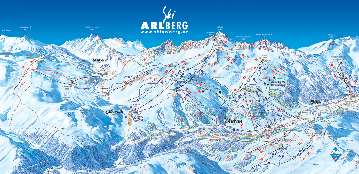 St. Christoph Piste / Trail Map