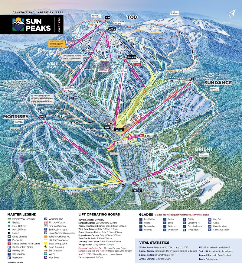 Sun Peaks Ski Resort Guide, Location Map & Sun Peaks ski holiday