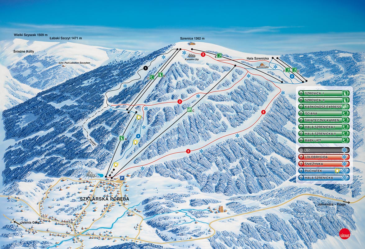Szklarska Poręba Piste / Trail Map