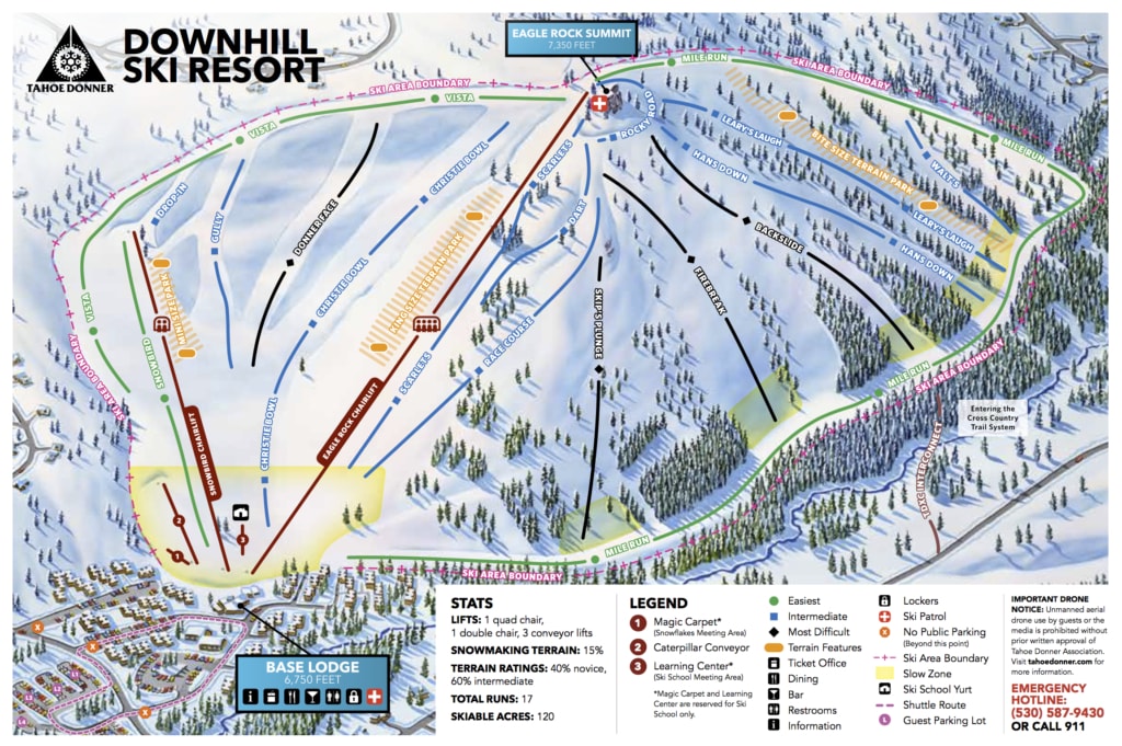 Tahoe Donner Piste / Trail Map
