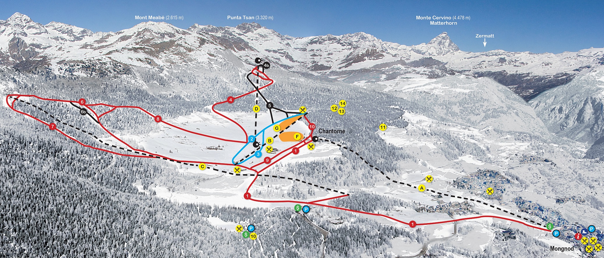 Torgnon Piste / Trail Map