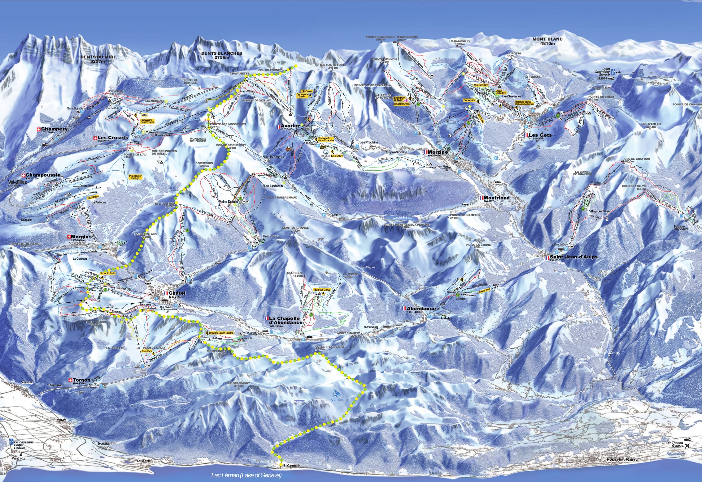 Torgon-Les Portes du Soleil Piste / Trail Map