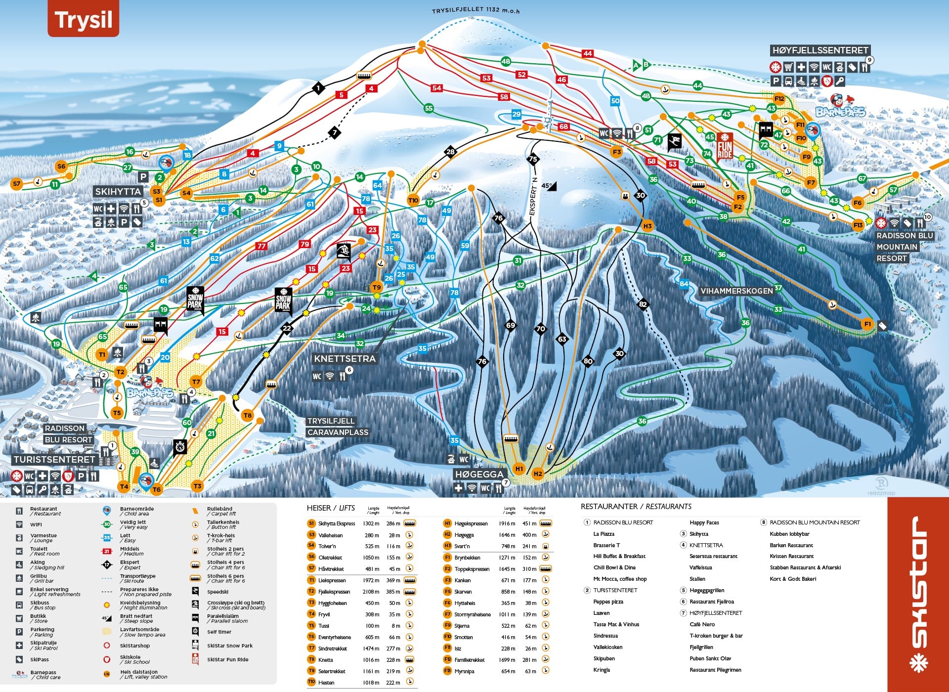 Trysil Piste / Trail Map