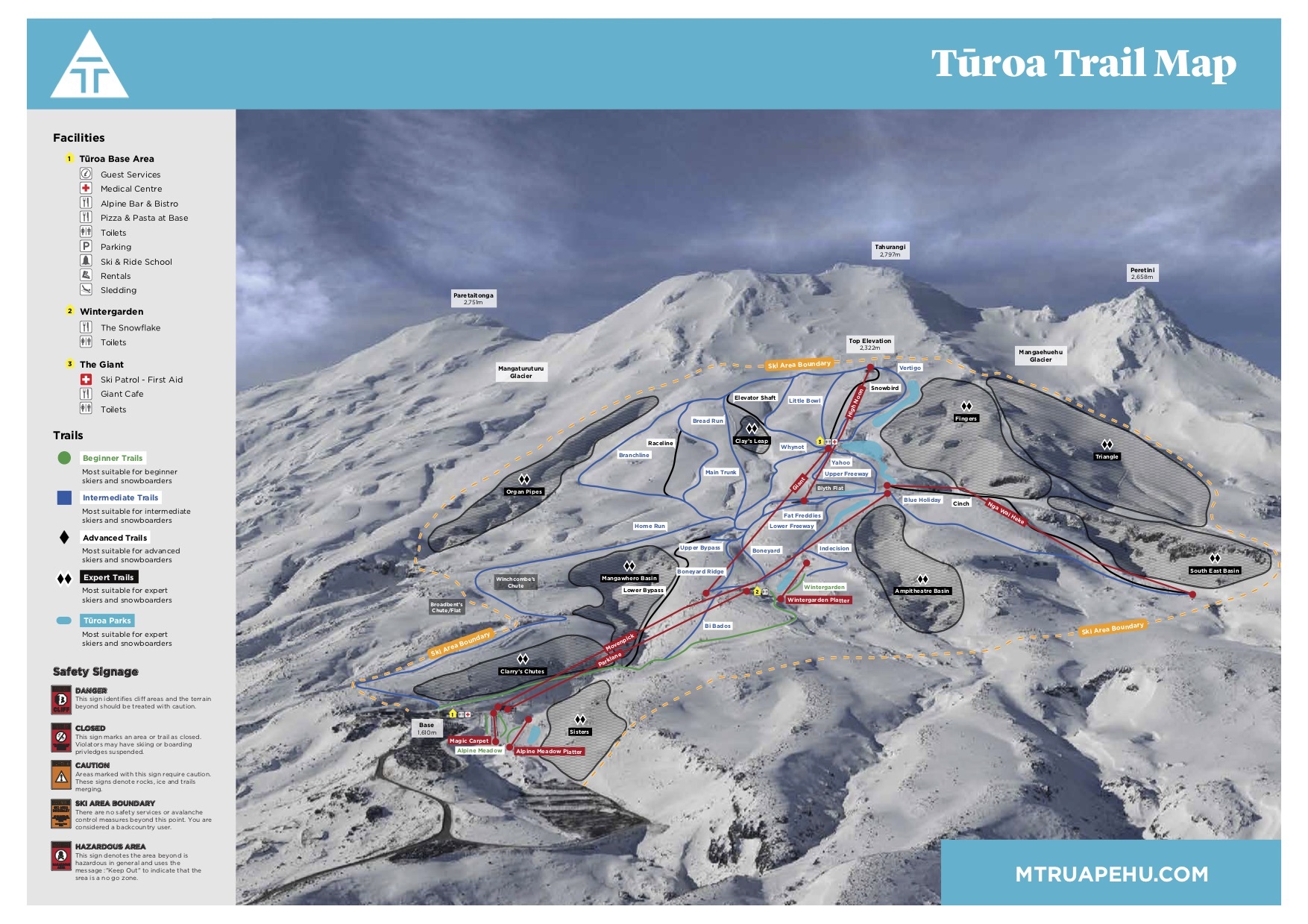 Turoa Piste / Trail Map