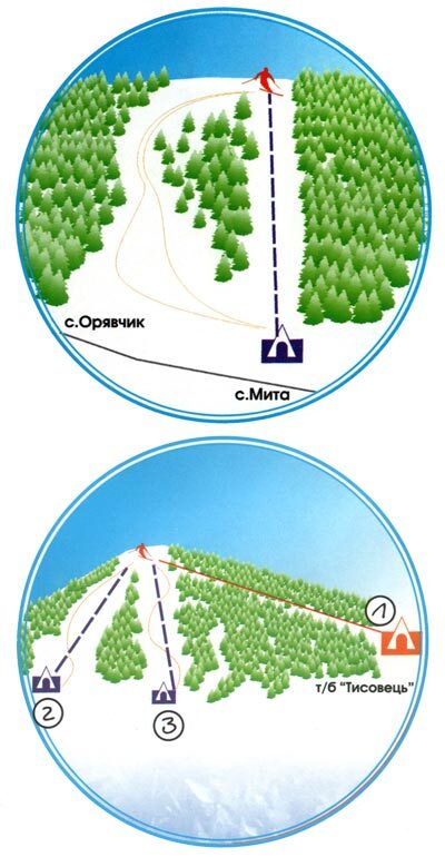Tysovets Piste / Trail Map