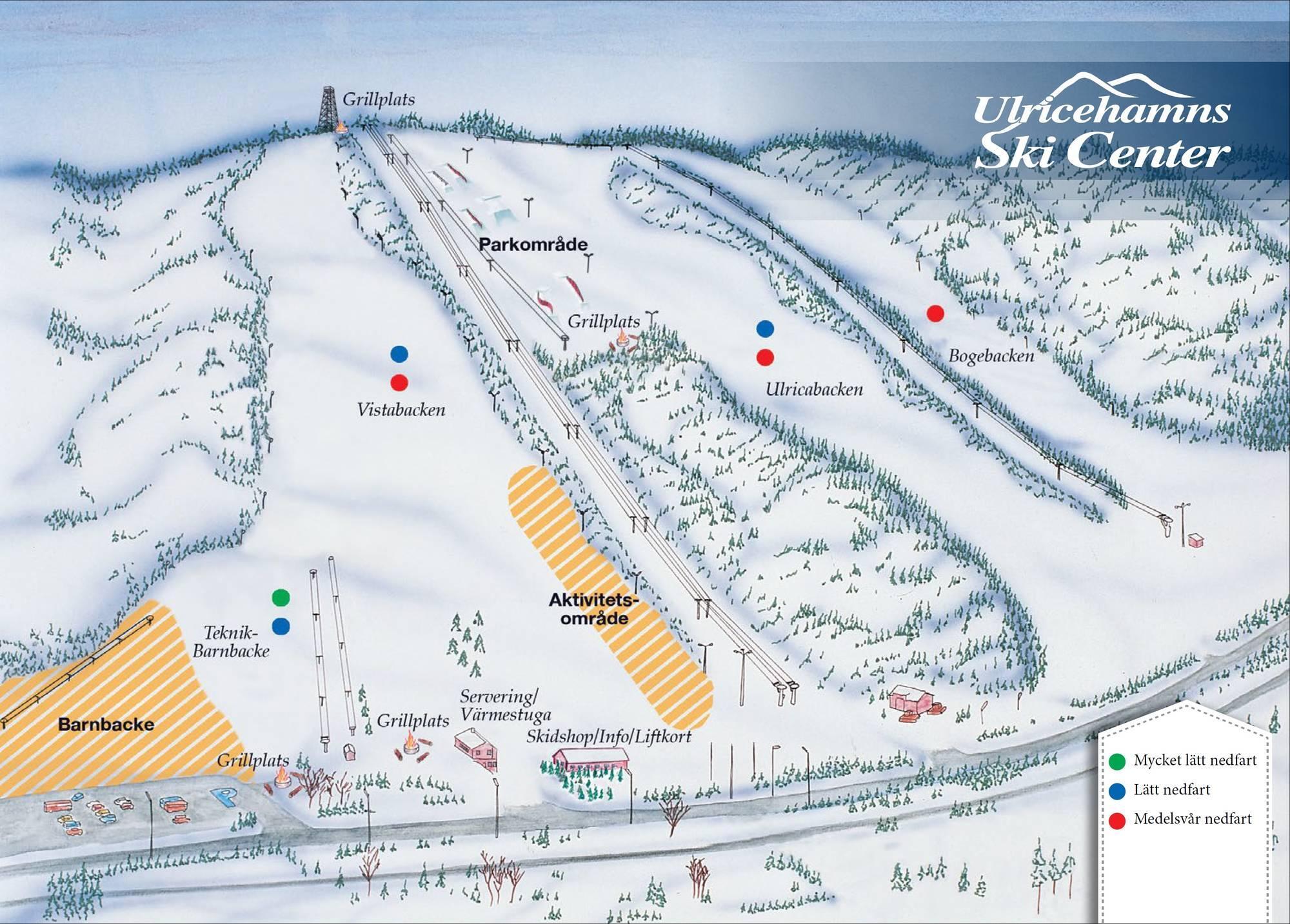 Ulricehamn Piste Map / Trail Map