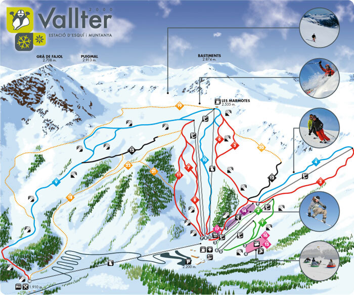 Vallter 2000 Piste / Trail Map