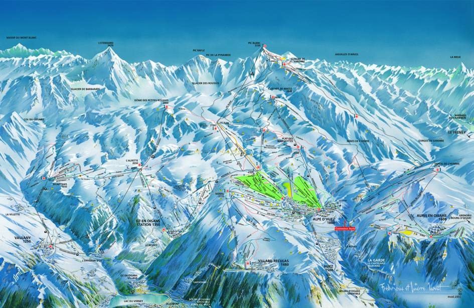 Vaujany Piste / Trail Map