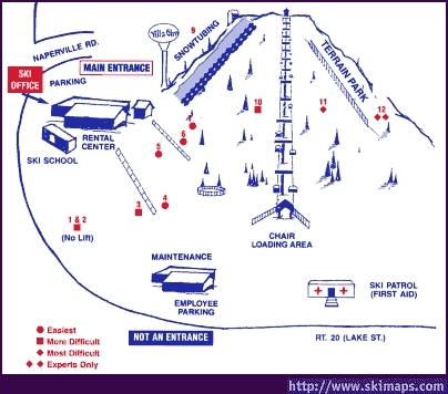 Villa Olivia Piste / Trail Map