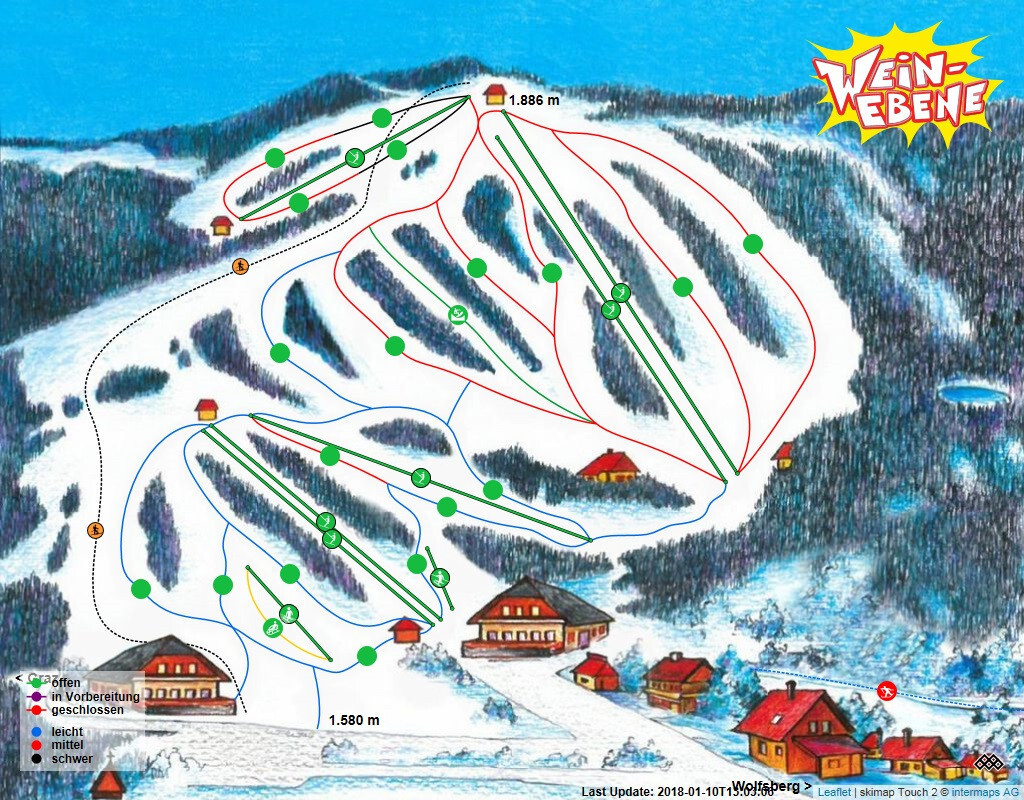 Weinebene Piste / Trail Map