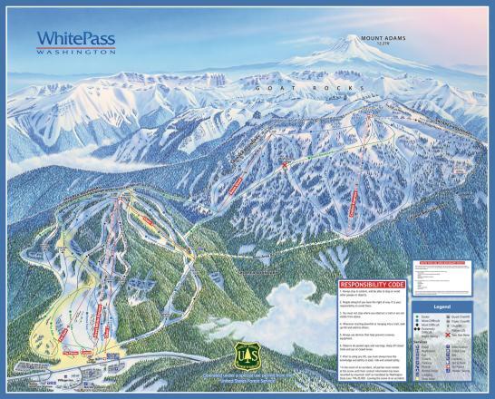 White Pass Village Piste / Trail Map