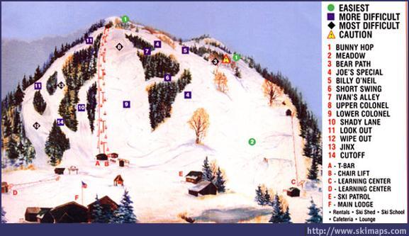 Willard Mountain Piste Map / Trail Map