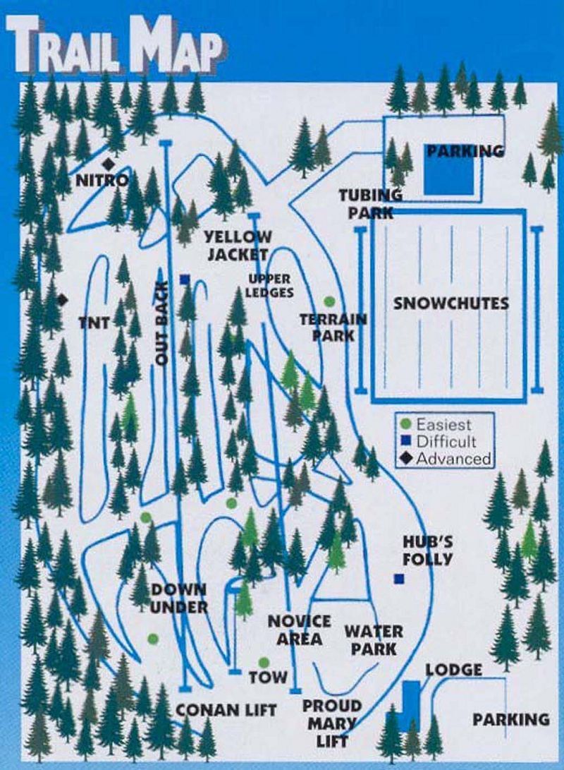Yawgoo Valley Trail Map Yawgoo Valley Piste Map / Trail Map