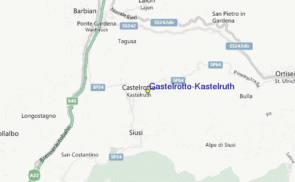 Castelrotto/Kastelruth Ski Resort Guide, Location Map & Castelrotto