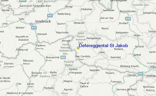 Defereggental/St Jakob Ski Resort Guide, Location Map & Defereggental