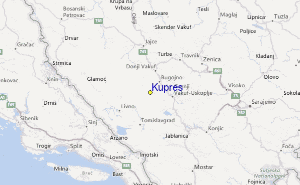 kupres karta Kupres Ski Resort Guide, Location Map & Kupres ski holiday  kupres karta