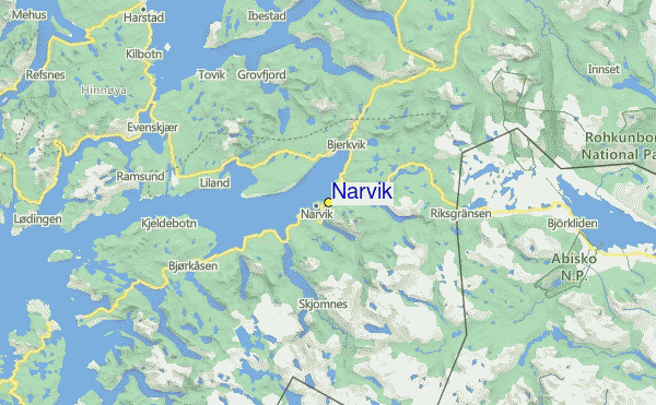 Narvik Ski Resort Guide, Location Map & Narvik ski holiday accommodation