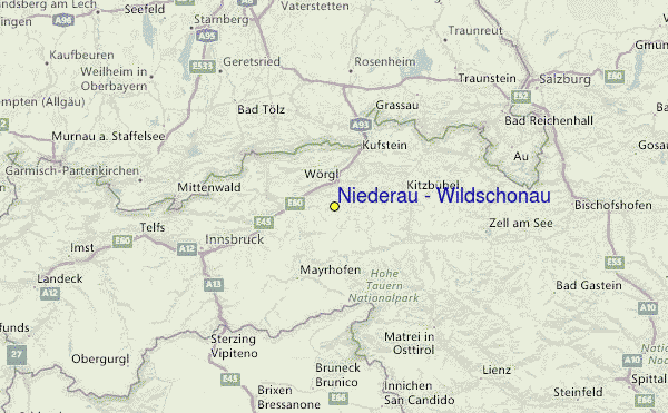 Map Of Niederau Austria - Maps of the World