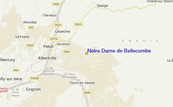 Notre Dame de Bellecombe Ski Resort Guide, Location Map & Notre Dame de