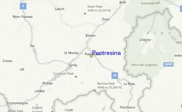 Pontresina Ski Resort Guide, Location Map & Pontresina ski holiday