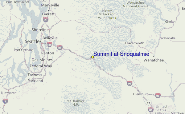 Snoqualmie Pass Central Map